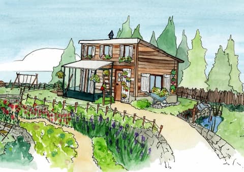 une cabane chalet pour groupe dans les vosges
