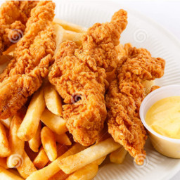 tenders de poulet et frites