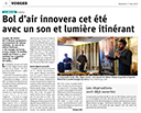article de presse sur le sentier des lumières